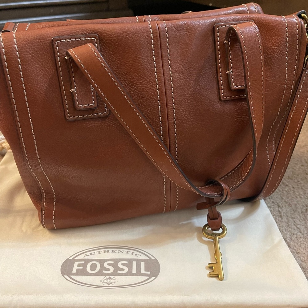 Fossil Emma Leather Satchel